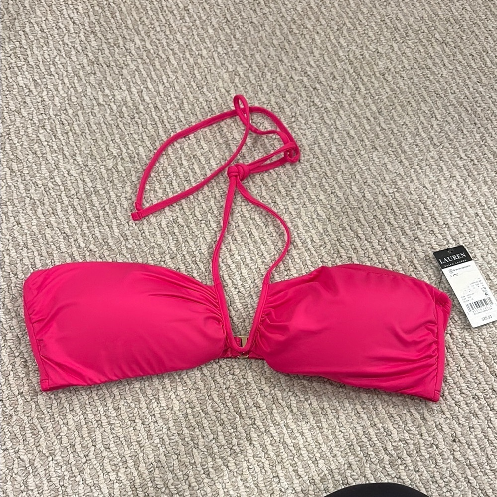 Lauren Ralph Lauren Pink Bikini Top